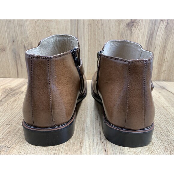 Majestic Collection Leather Zipper Ankle Boots Shoes Mens Size 9.5 Brown 38901 main image 8